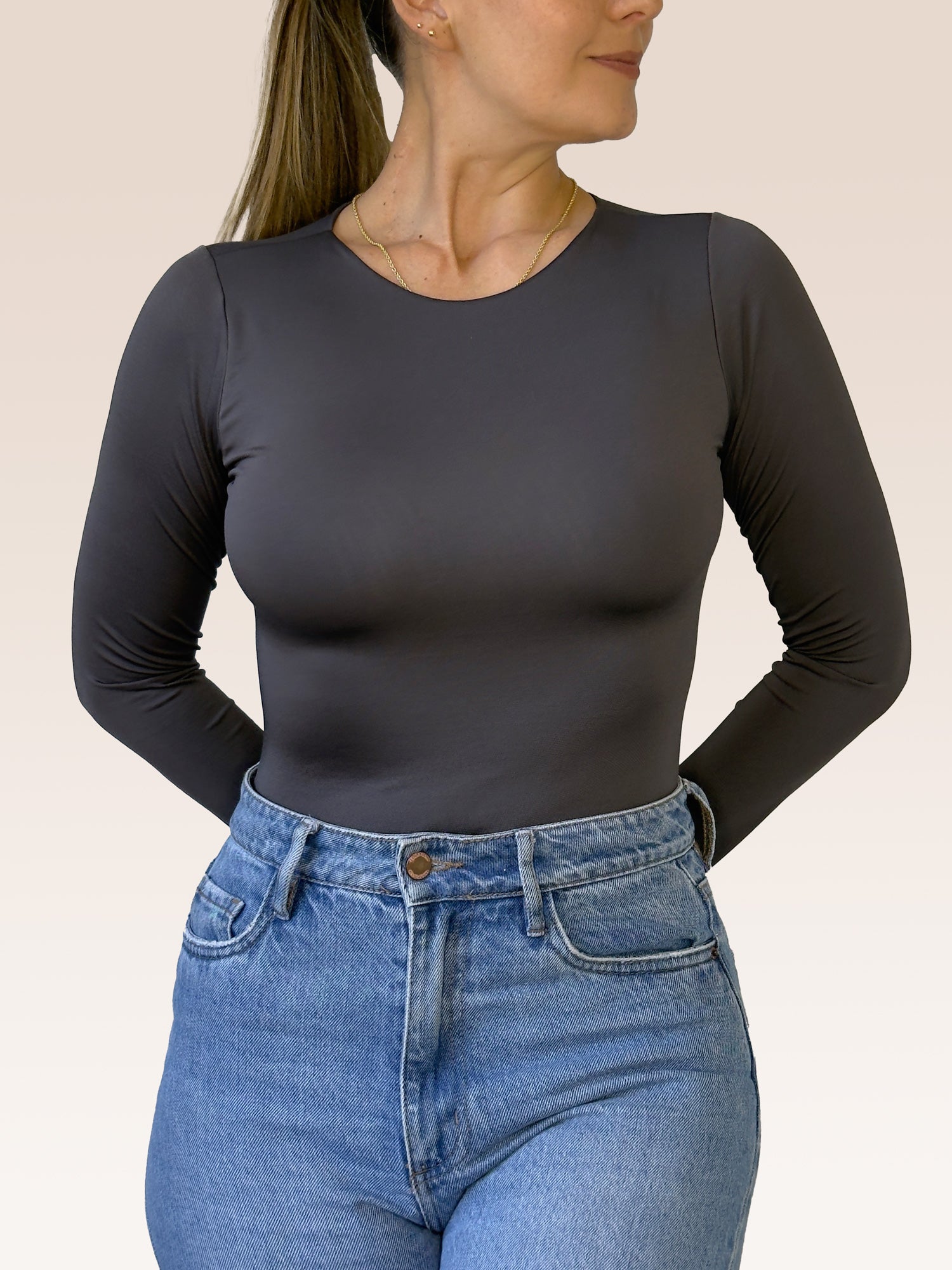 Body Manga Larga Cuello Redondo Body Manga Larga Cuello Redondo - Básicos ÉCLAT