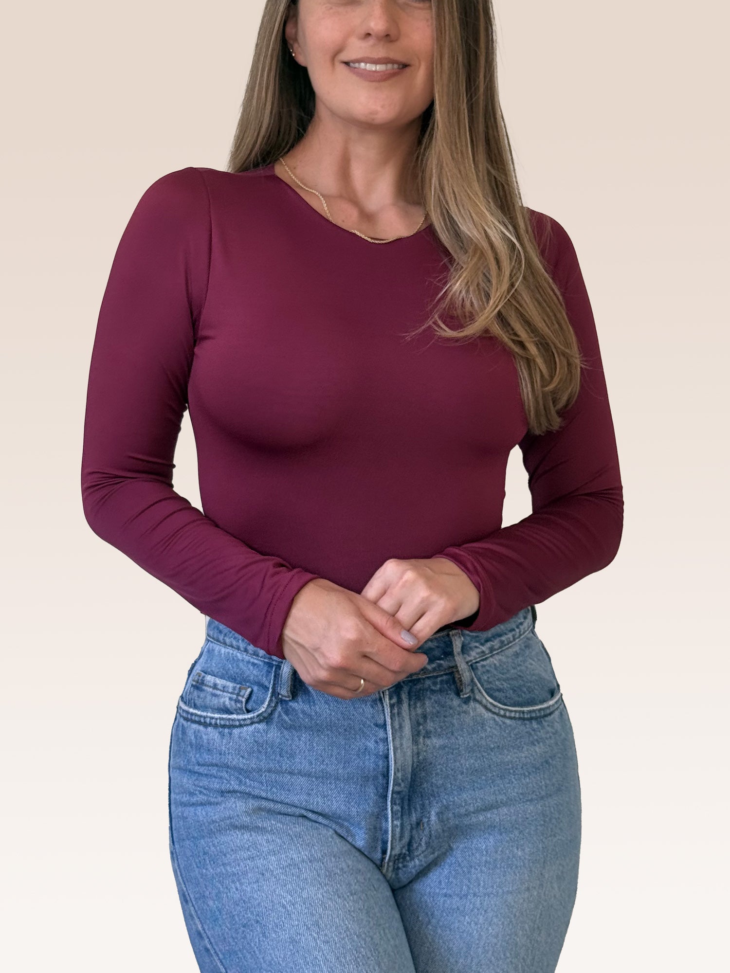 Body Manga Larga Cuello Redondo Body Manga Larga Cuello Redondo - Básicos ÉCLAT