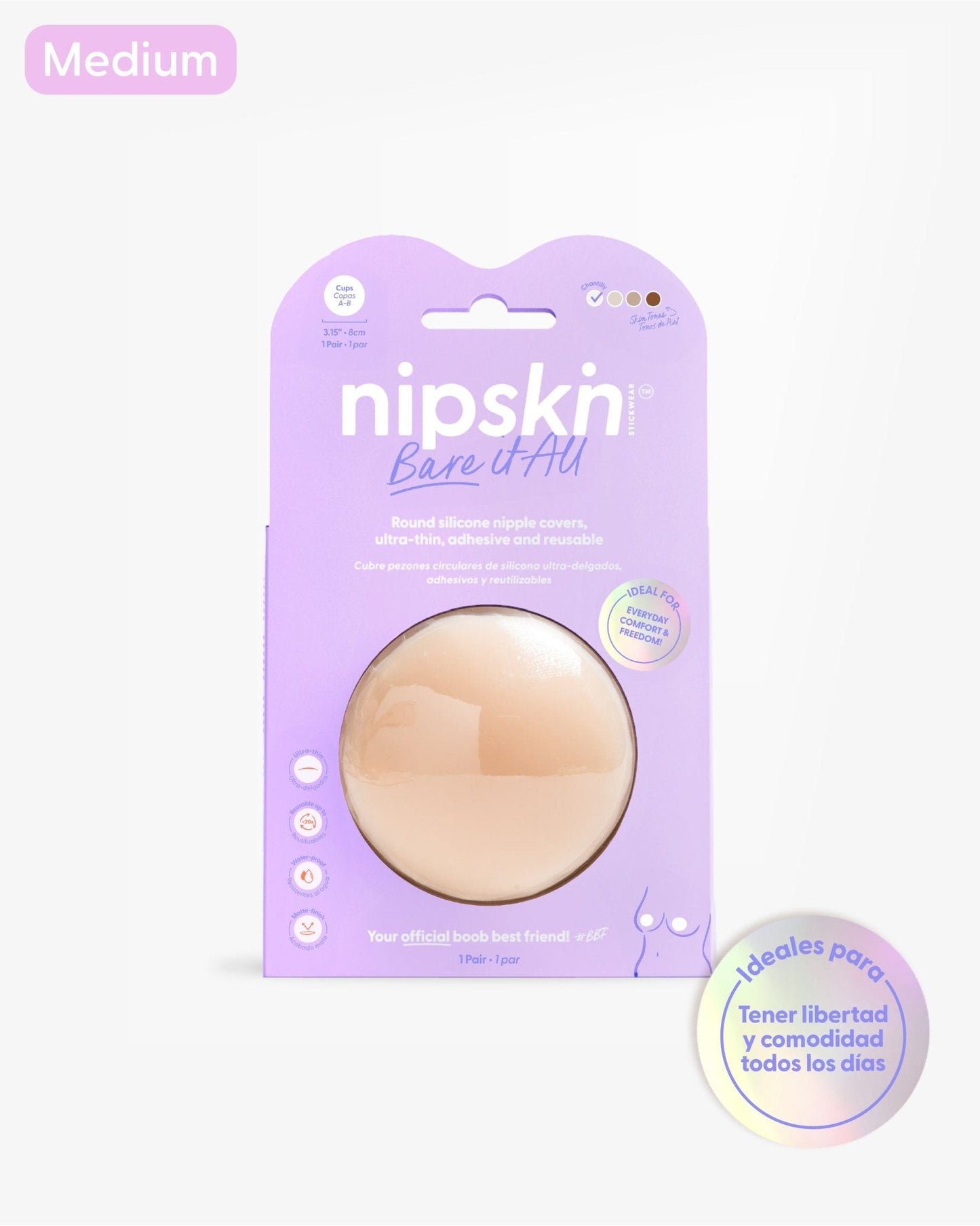 Cubrepezones de Silicona Reutilizable Nipskin®