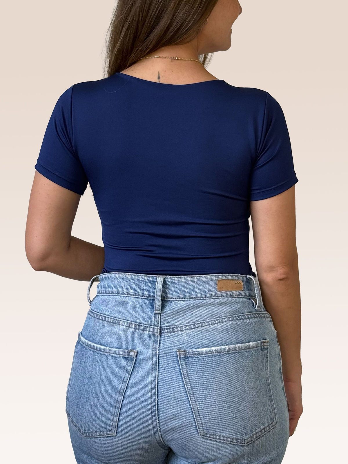 Blusa Básica Manga Corta Doble Tela