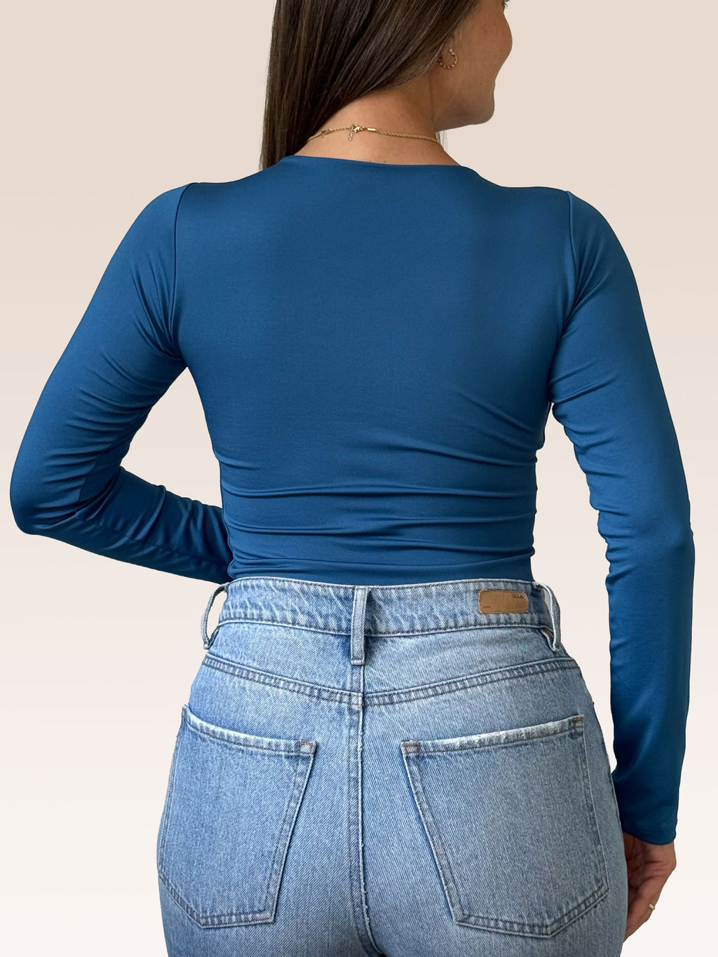 Blusa Básica Manga Larga Doble Tela