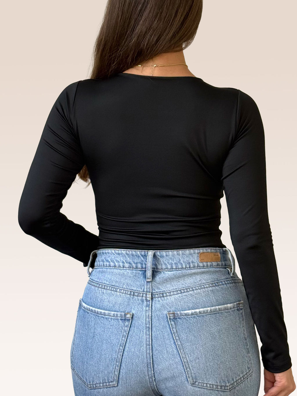Blusa Básica Manga Larga Doble Tela