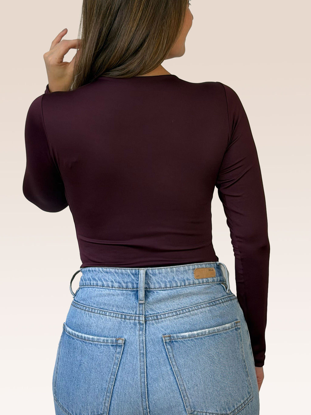 Blusa Básica Manga Larga Doble Tela