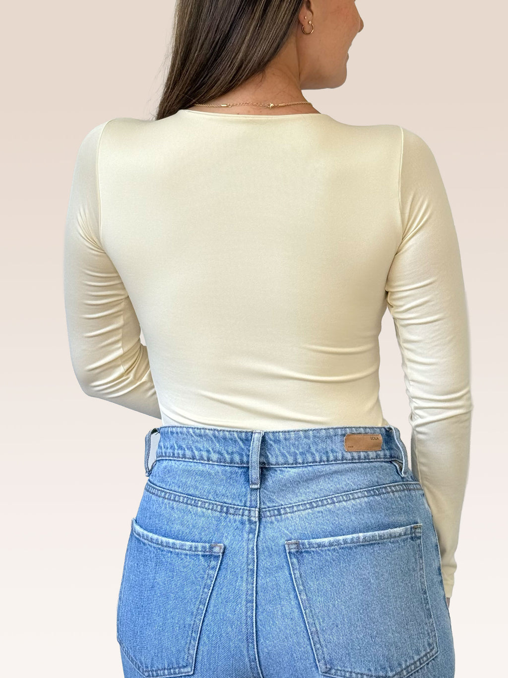 Body Manga Larga Cuello Redondo