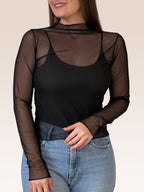 Buso Manga Larga Malla+ Básica interior Negro S - M