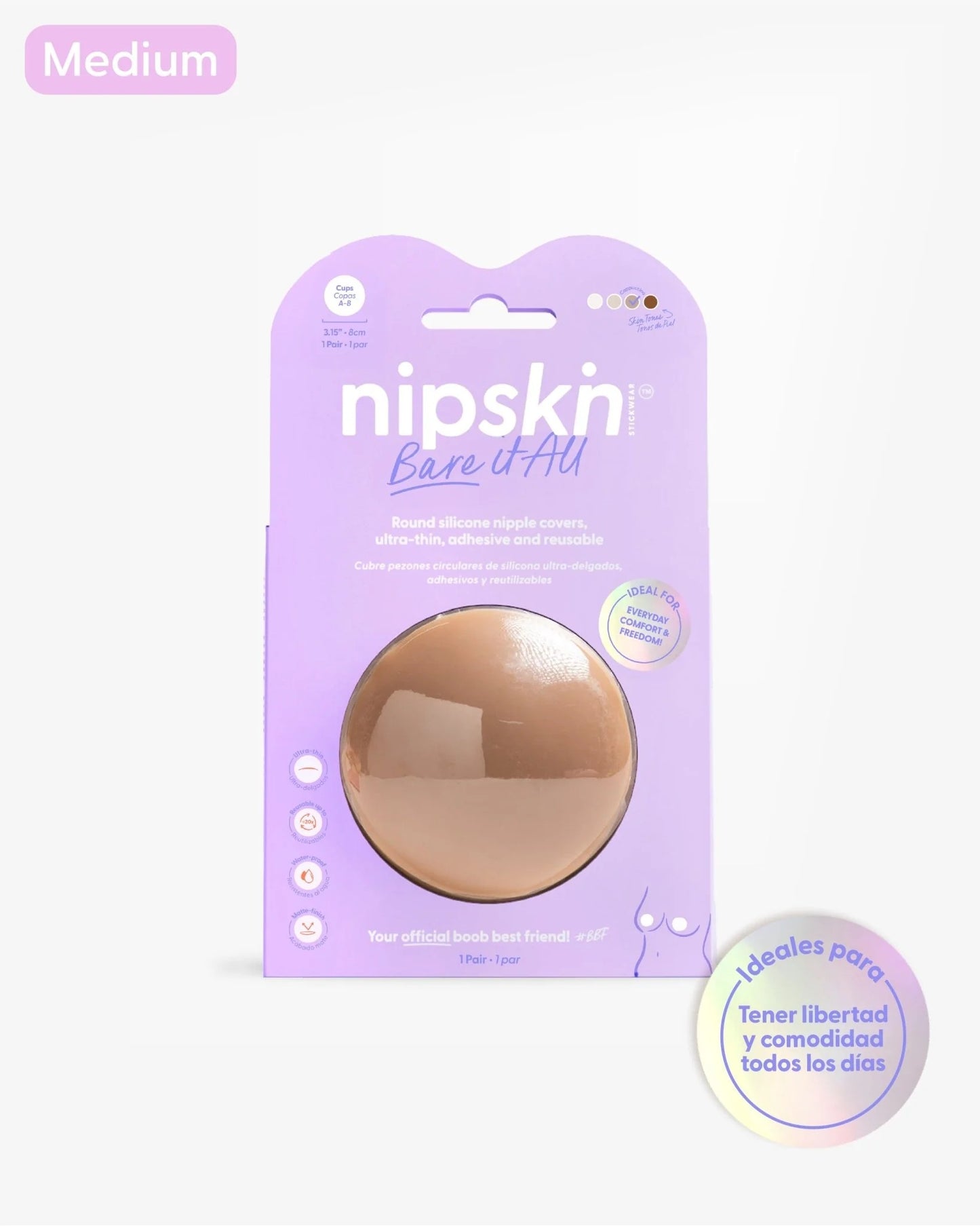 Cubrepezones de Silicona Reutilizable Nipskin®